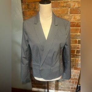 NWT Worthington Blazer Black and White geometric circle pattern Size 12